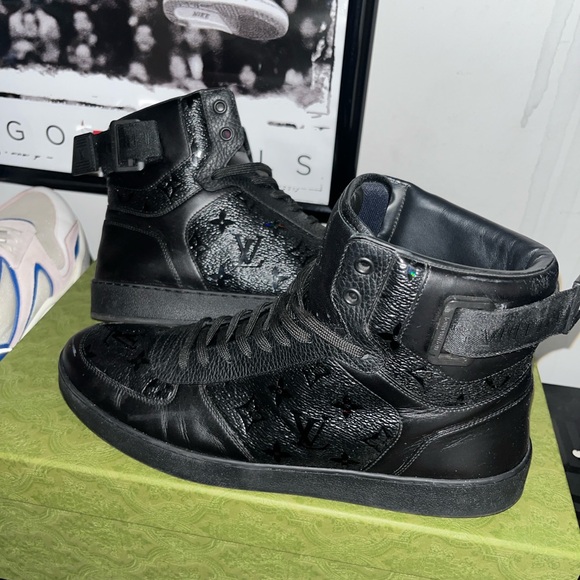 Louis Vuitton Monogram Rivoli Leather High Top Sneakers - Picture 1 of 9